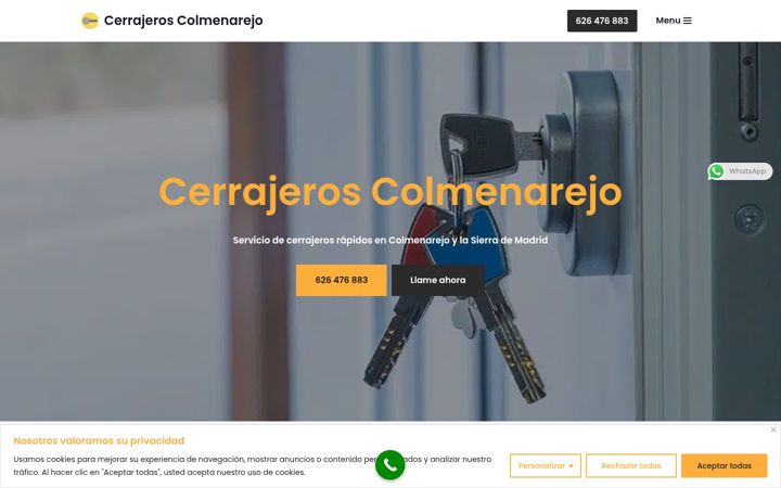 Ekrano kopija cerrajeroscolmenarejo.com.es