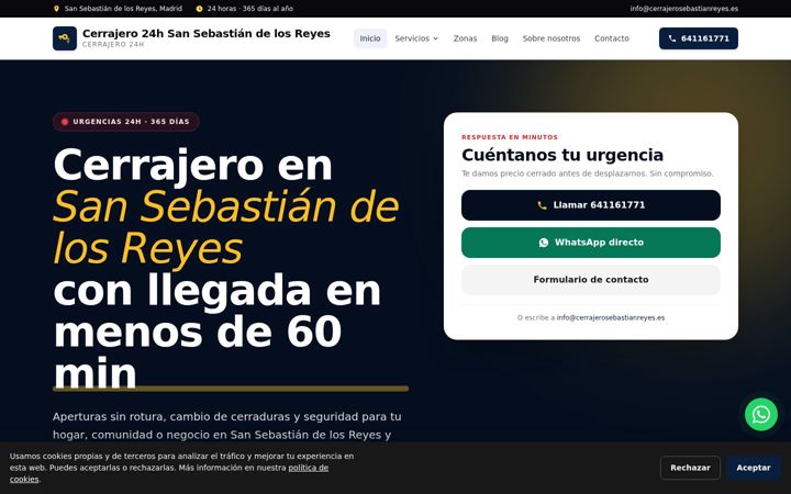 Ekrano kopija cerrajerosebastianreyes.es