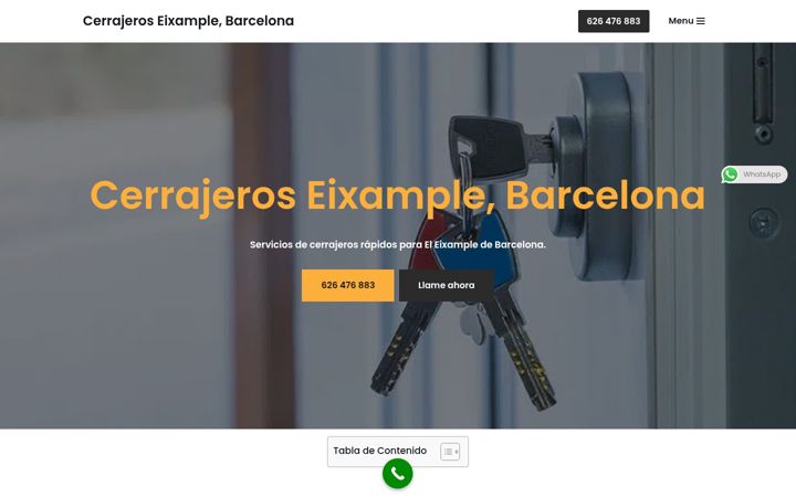Ekrano kopija cerrajeroseixamplebarcelona.com.es