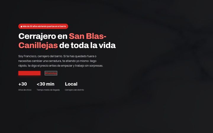 Screenshot of cerrajerosensanblas.info