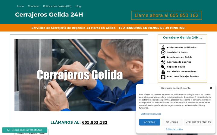 Capture d'écran de cerrajerosgelida.com.es