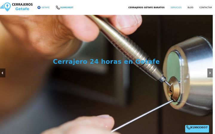 Snímek obrazovky cerrajerosgetafe.co