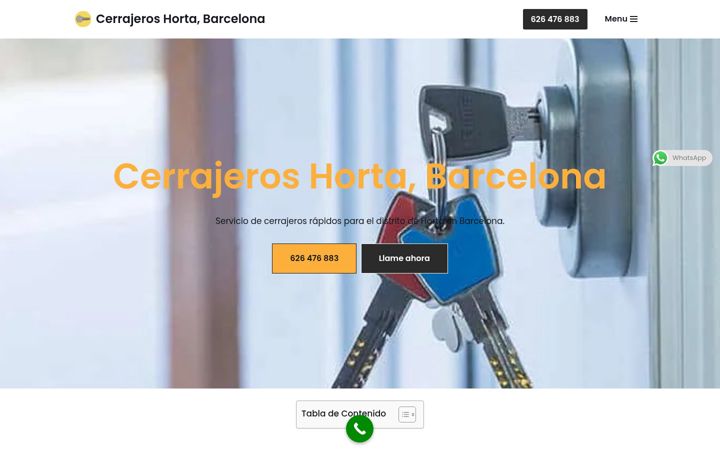 Capture d'écran de cerrajeroshortabarcelona.com.es