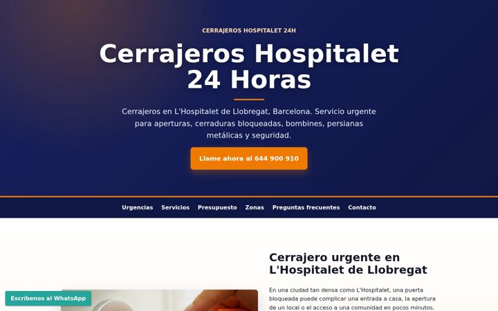 Capture d'écran de cerrajeroshospitalet.es