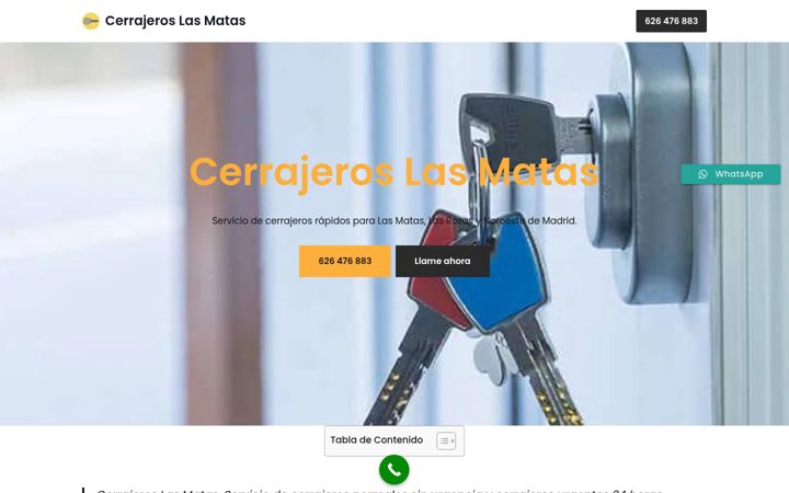 Capture d'écran de cerrajeroslasmatas.com.es
