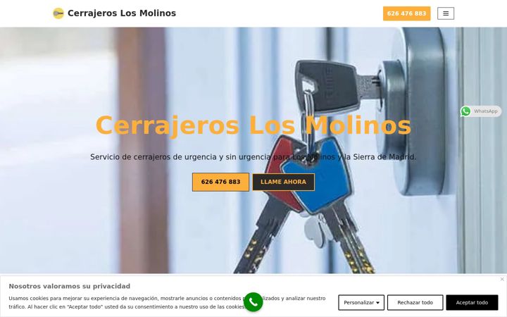 Capture d'écran de cerrajeroslosmolinos.com.es