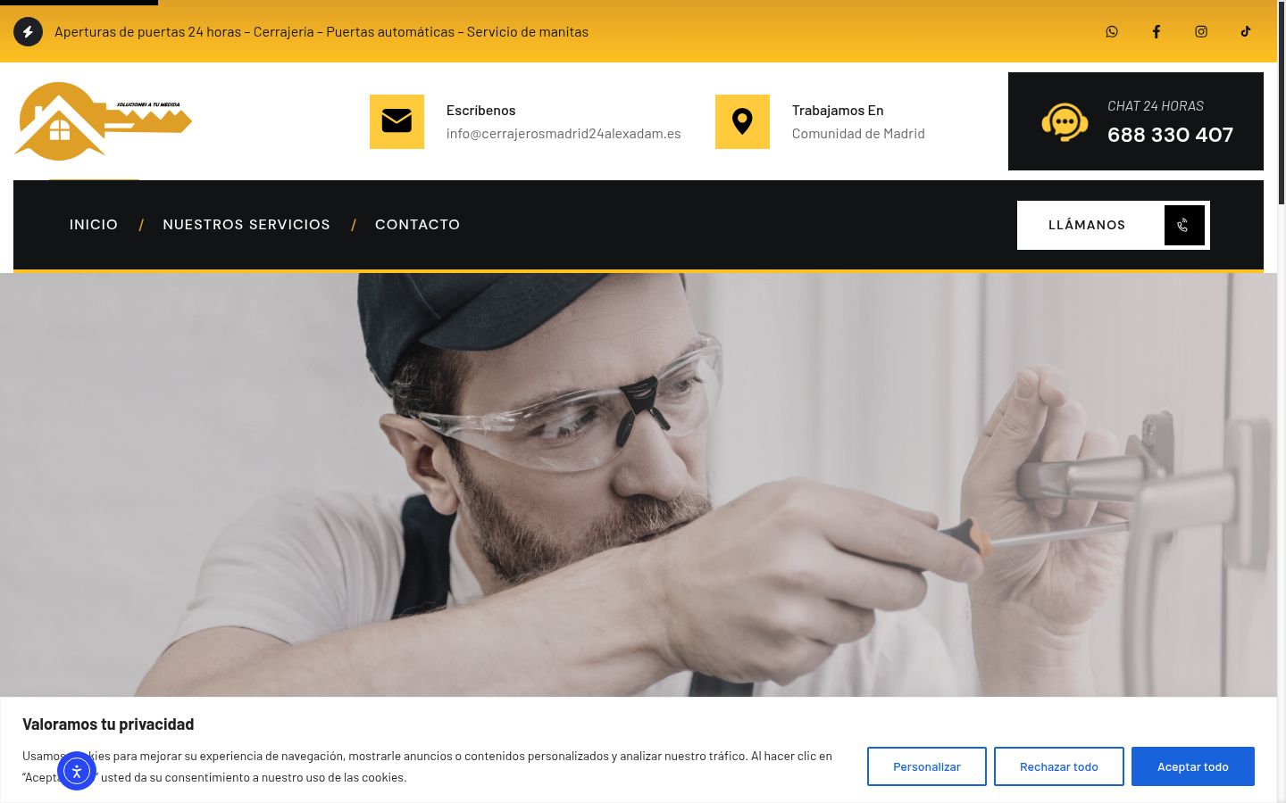 Sutikimo reklamjuostės, rodytos prieš bet kokią sąveiką, ekrano kopija