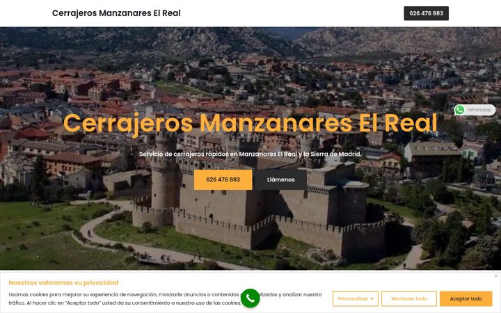 Capture d'écran de cerrajerosmanzanareselreal.com.es