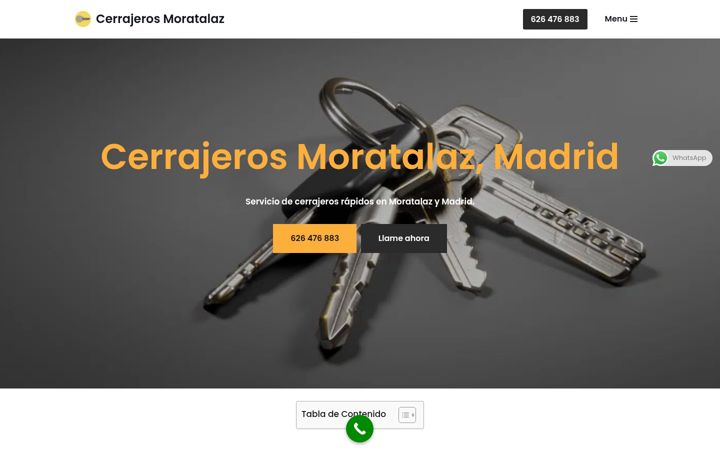 Screenshot of cerrajerosmoratalazmadrid.com.es