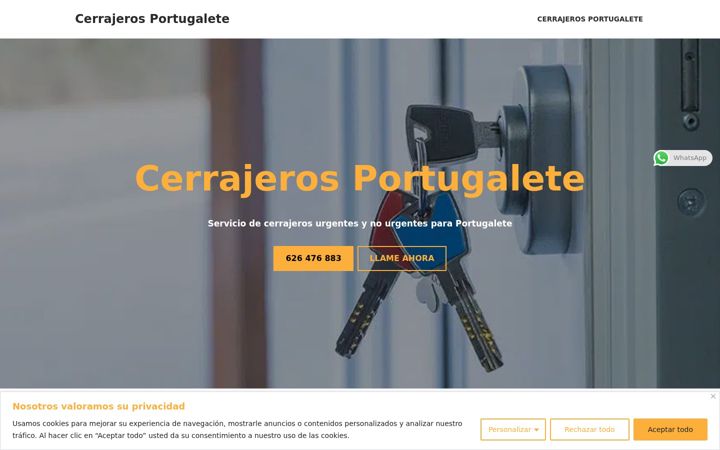 Screenshot of cerrajerosportugalete.es