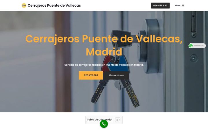 Screenshot of cerrajerospuentevallecas.com.es