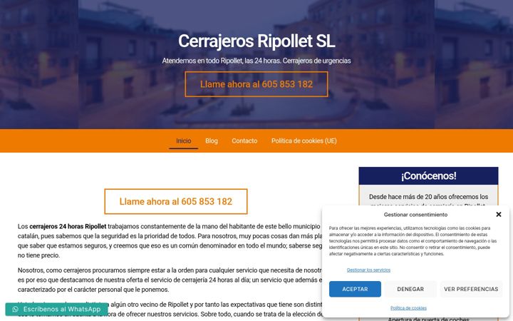 Screenshot of cerrajerosripollet.org.es