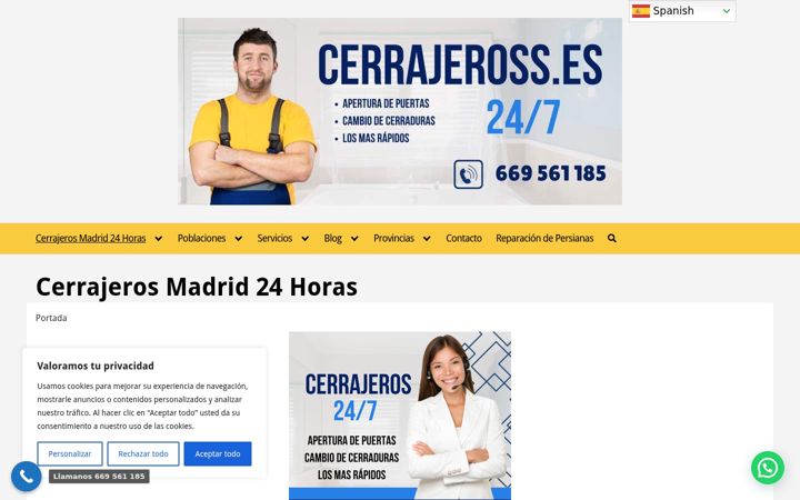 Screenshot of cerrajeross.es