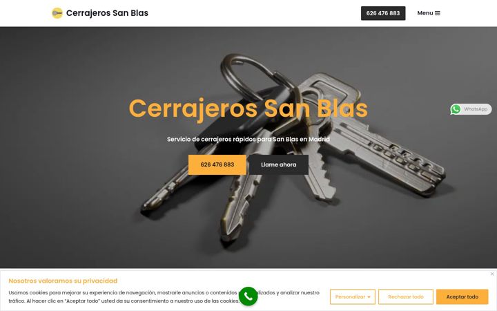 Snímek obrazovky cerrajerossanblasmadrid.com.es