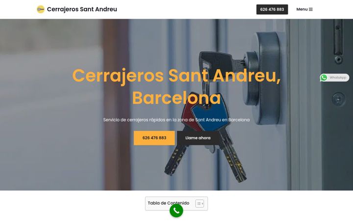Snímek obrazovky cerrajerossantandreubarcelona.com.es