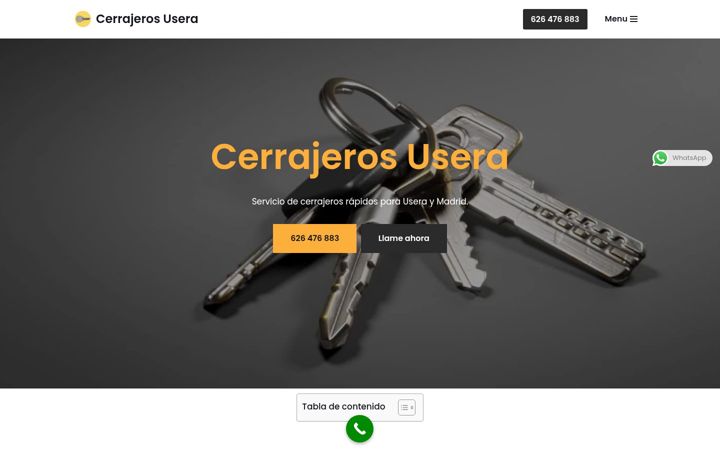 Snímek obrazovky cerrajerosuseramadrid.com.es