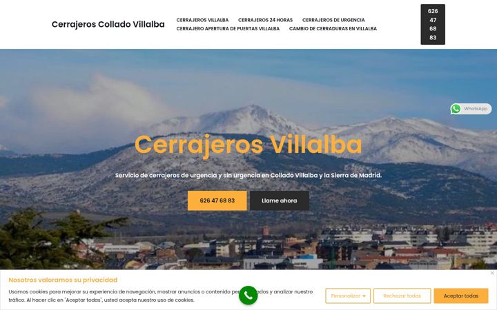 Screenshot di cerrajerosvillalba.net