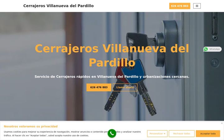 Snímek obrazovky cerrajerosvillanuevadelpardillo.com.es