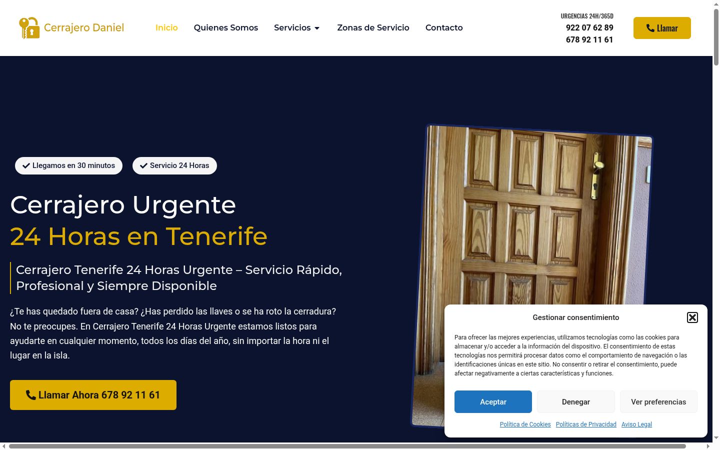 Capture d'écran de la bannière de consentement affichée avant toute interaction
