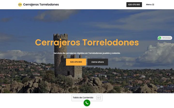 Snímek obrazovky cerrajerotorrelodones.com.es
