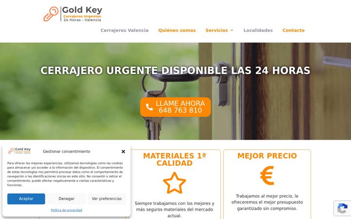 Capture d'écran de cerrajerourgentevalencia.es