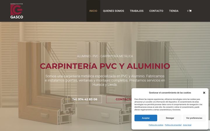 Capture d'écran de cerramientosgasco.es