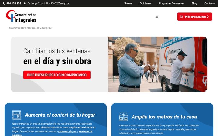 Screenshot of cerramientosintegrales.es