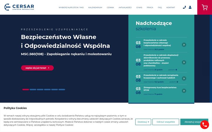 Screenshot von cersar.pl