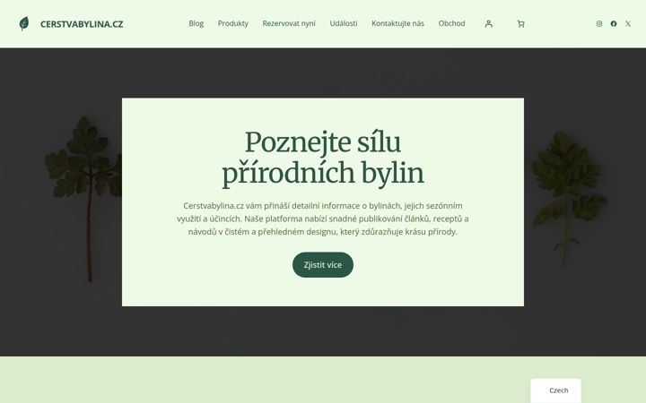 Screenshot ta' cerstvabylina.cz