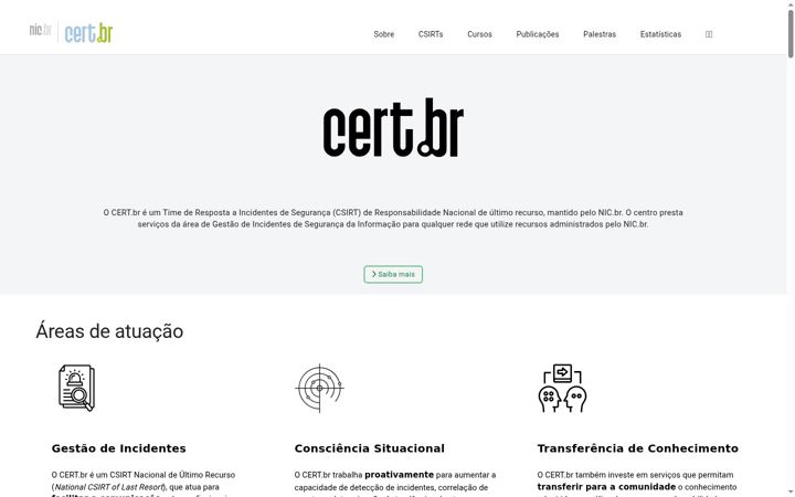 Skjermbilde av cert.br