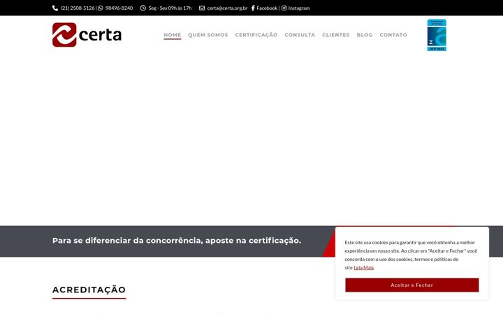 Screenshot von certa.org.br