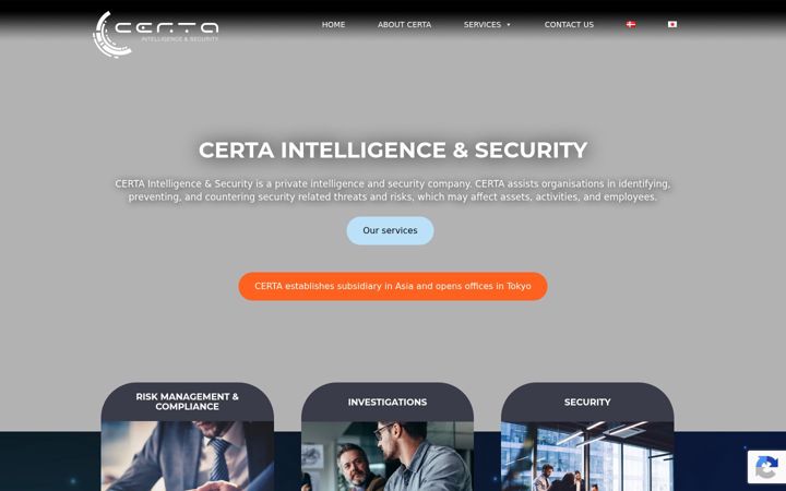Screenshot di certaintelligence.com