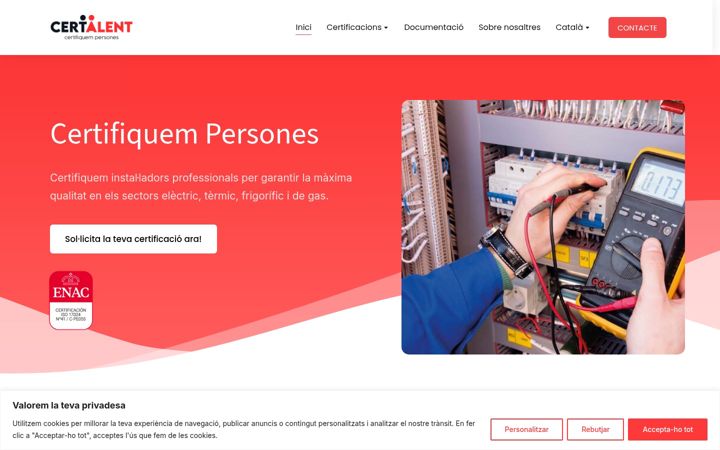 Screenshot di certalent.net