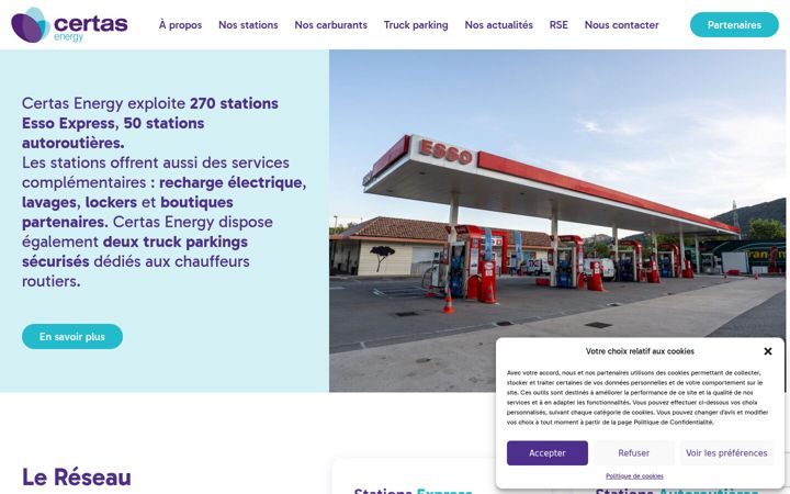 Skærmbillede af certasenergyretail.fr