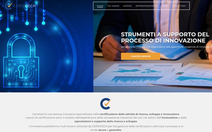 Skärmbild av certatech.it