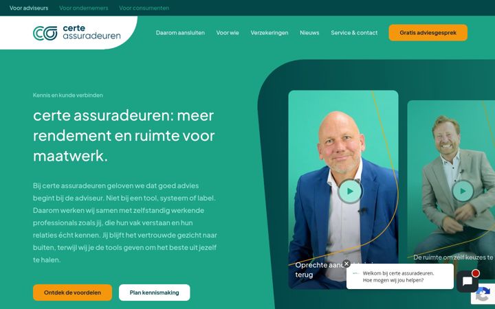 Posnetek zaslona certe-assuradeuren.nl