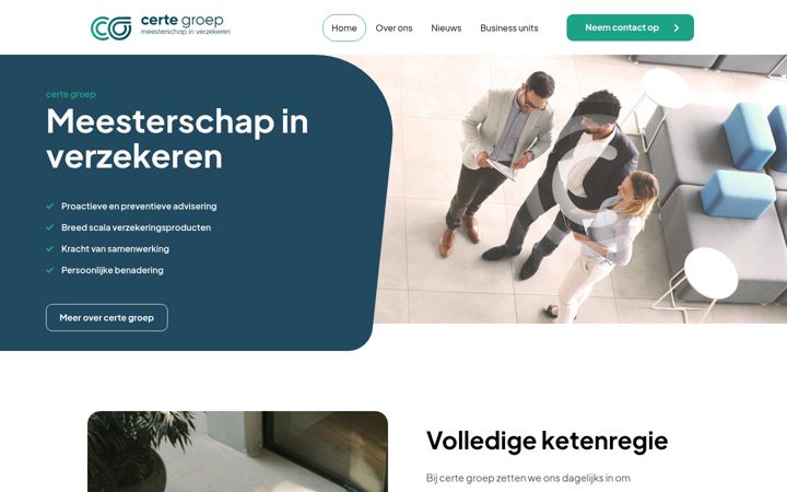 Posnetek zaslona certegroep.nl
