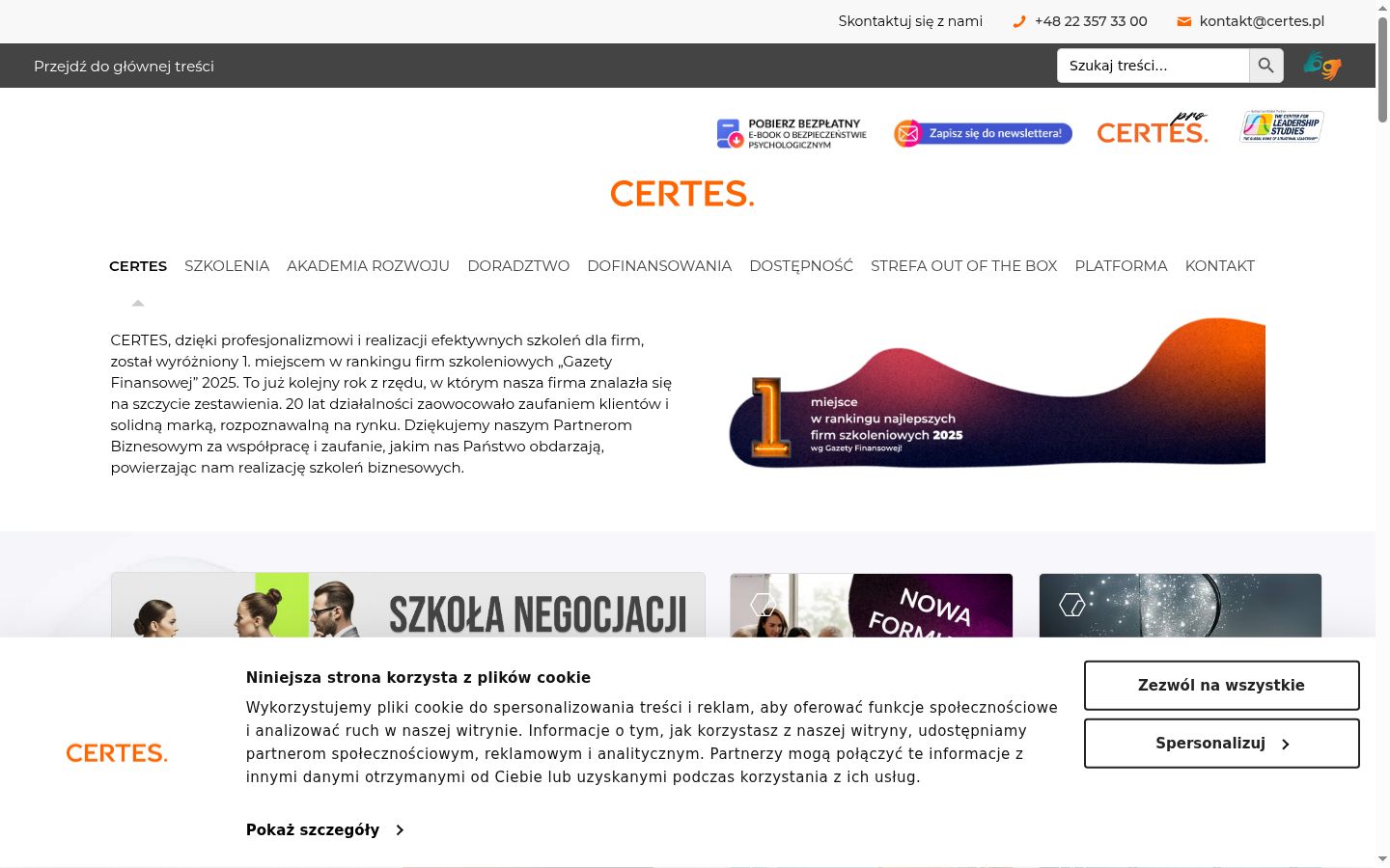 Captura de pantalla del banner de consentimiento mostrado antes de cualquier interacción