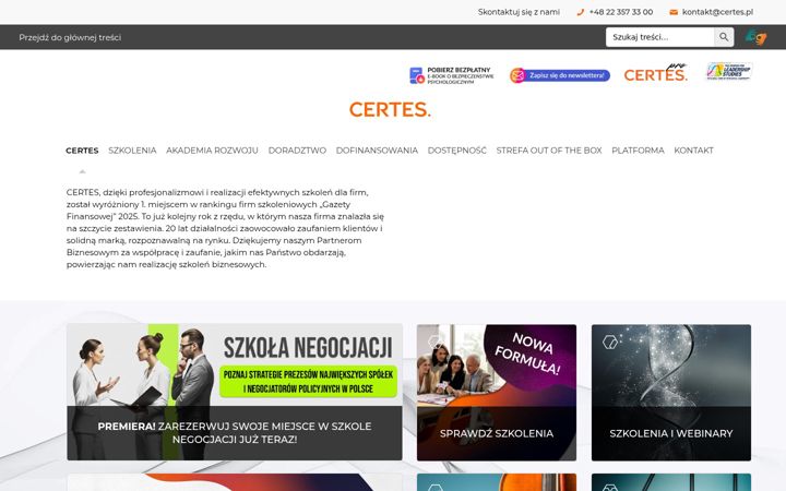 Screenshot von certes.pl