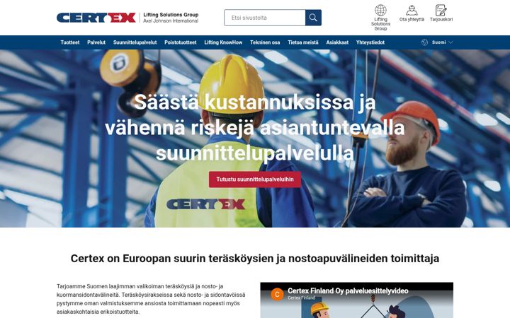 Screenshot di certex.fi
