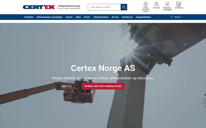 Ekrano kopija certex.no