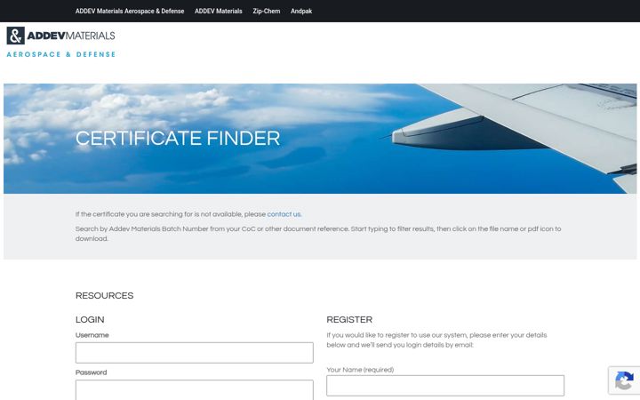 Screenshot of certfinder.info