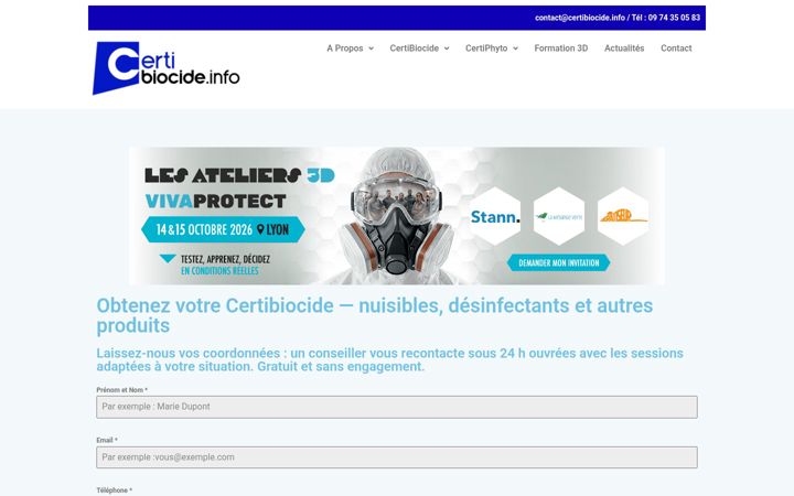 Screenshot of certibiocide.info