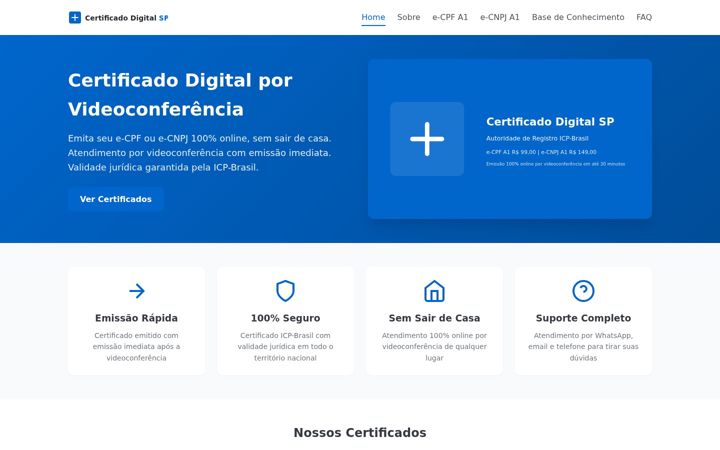 Screenshot von certificadodigitalsaopaulo.sampa.br