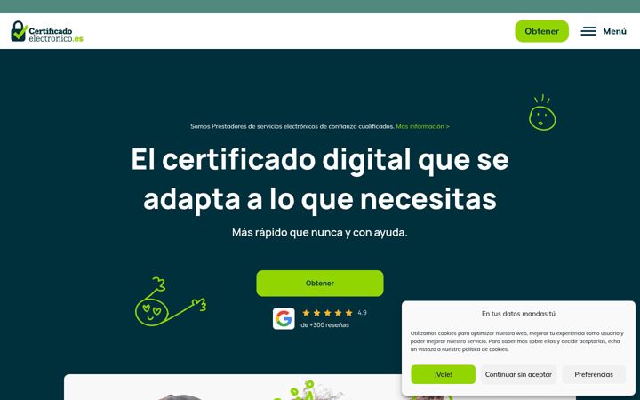 Capture d'écran de certificadoelectronico.es