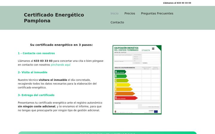 Capture d'écran de certificadoenergeticopamplona.es
