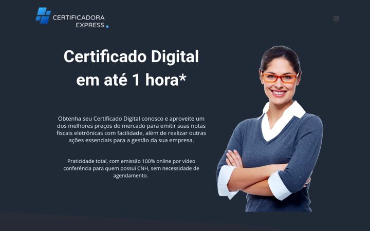 Screenshot von certificadoraexpress.com.br