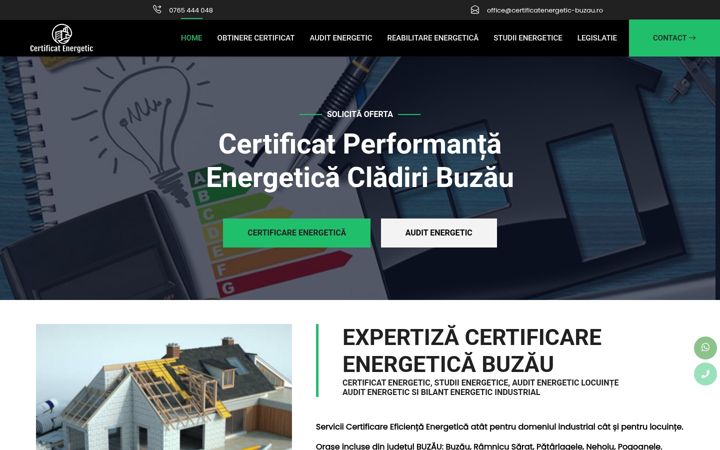 Captura de pantalla de certificatenergetic-buzau.ro