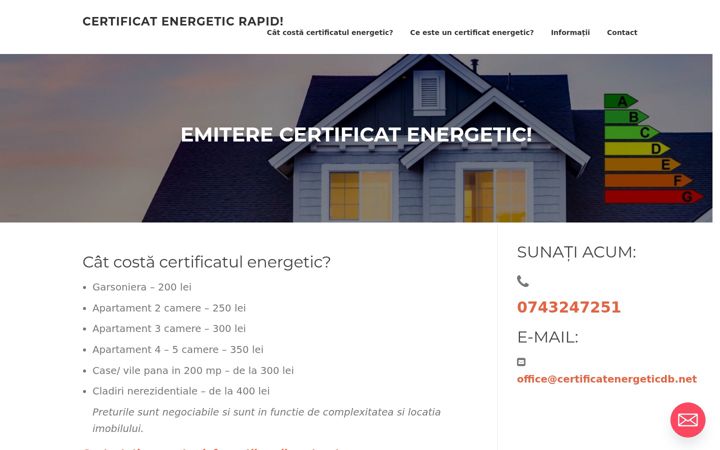 Screenshot ta' certificatenergeticdb.net