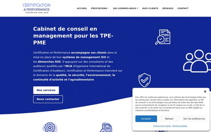 Screenshot di certification-performance.fr